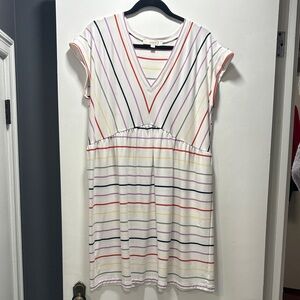 5/$25!! NWOT LOFT Multicolor Striped V-Neck Tunic